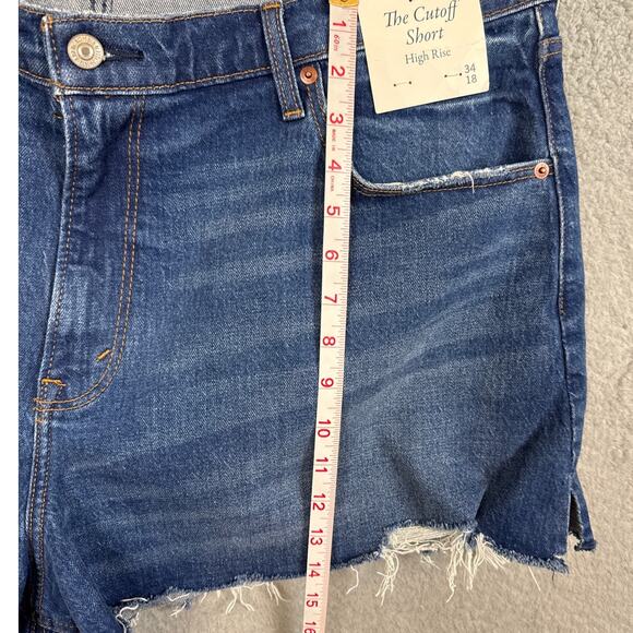 Abercrombie & Fitch Plus Size 18 Cutoff Shorts Curve Love High Rise NWT Summer - Picture 6 of 10
